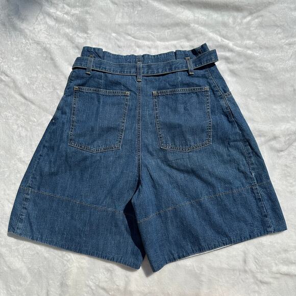 Rachel Comey Irolo Denim Shorts Wide Leg Knee Length Belted Jeans Sz 2 EUC $325 - Picture 13 of 16
